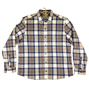 L.L.Bean Mens‎ Flannel Shirt Traditional Fit Scotch Plaid Button Up Long Sleeve